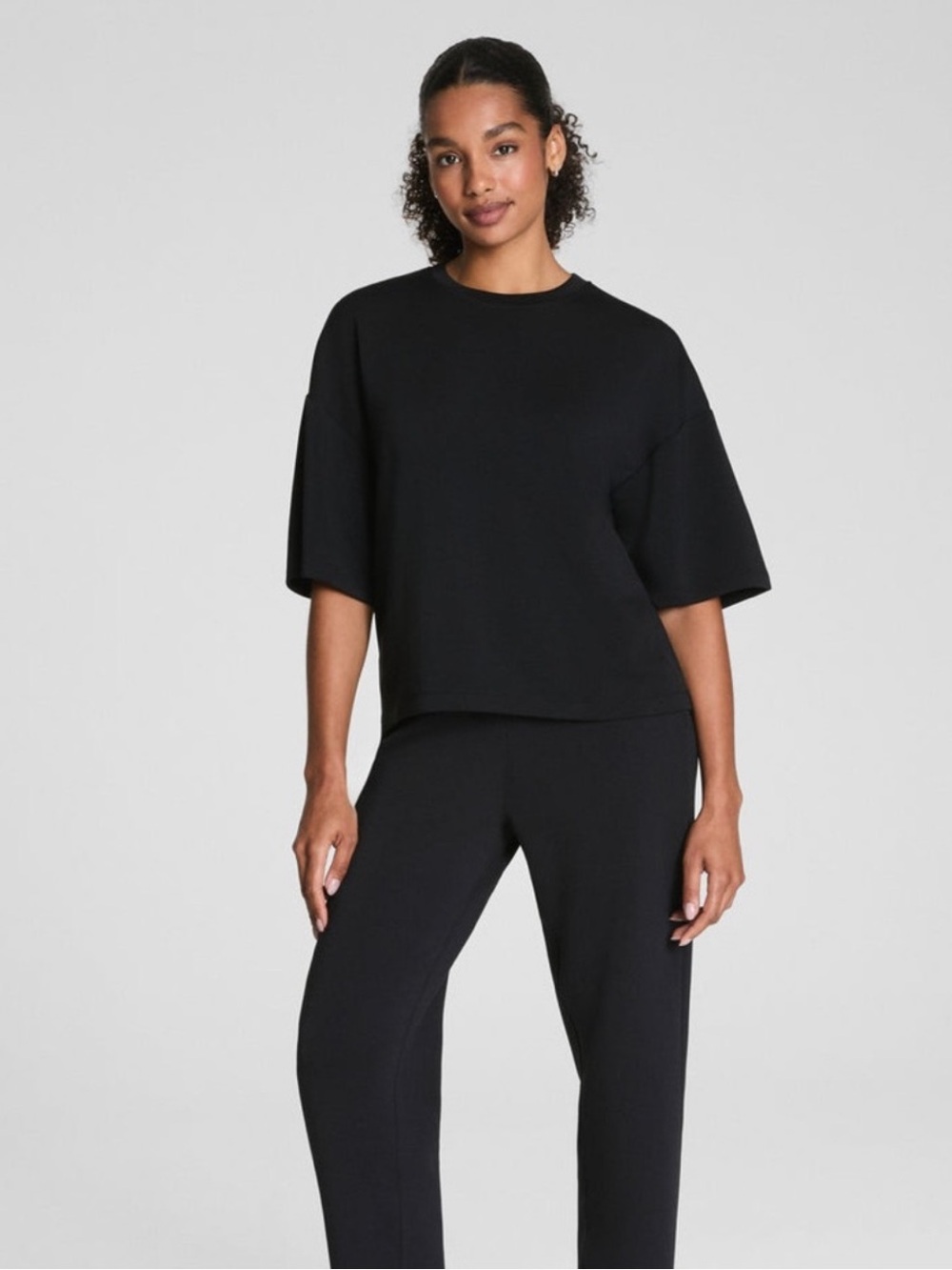 Spanx airessentials relaxed tee in very black